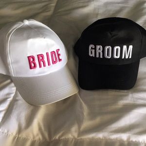 Bride and groom hats
